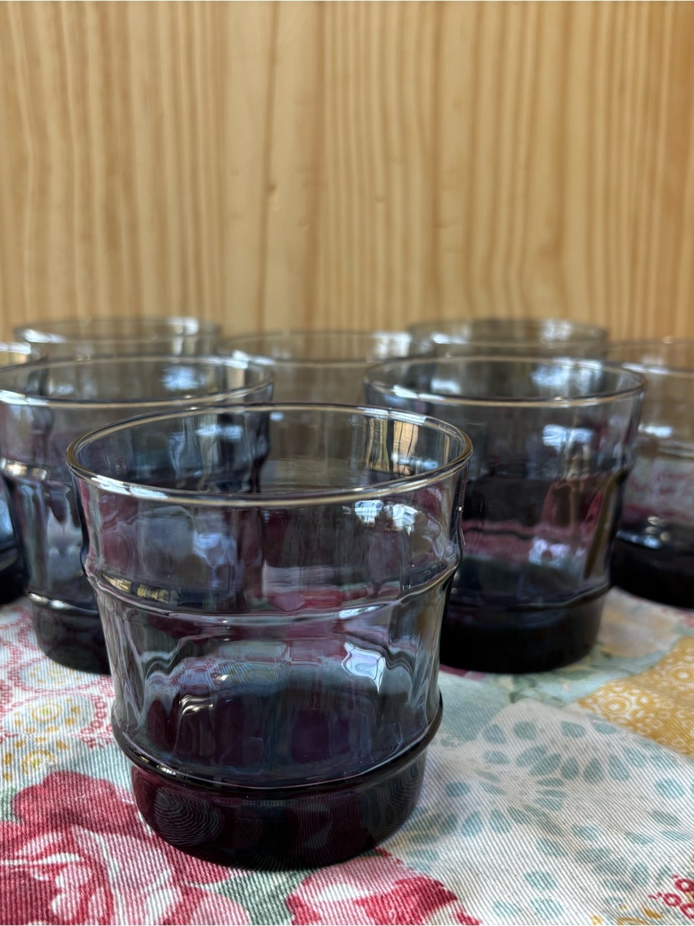 Libbey Smoky Purple Glass Tumbler Set